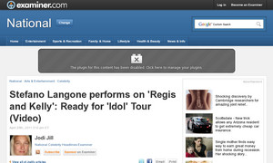 Stefano Langone performs on 'Regis and Kelly': Ready for 'Idol' Tour (Video)