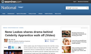 Nene Leakes shares drama behind Celebrity Apprentice walk off (Video)