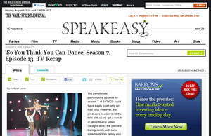'So You Think You Can Dance' Season 7, Episode 13: TV Recap