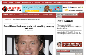 David Hasselhoff apparently not handling dancing exit well