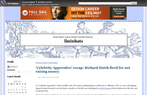 lininhats - ' Celebrity Apprentice ' recap:  Richard Hatch fired for  ...