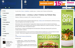Ten Trend &#187; celebrity news -  Lindsay Lohan Finishes Up Rehab Stay