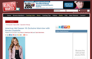 American Idol Season 10: Exclusive Interview with Kendra Chantelle