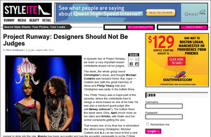 Project Runway, Episode Four: Designers Should Not Be Judges