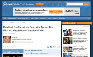 Meatloaf freaks out on Celebrity Apprentice: Richard Hatch doesn't notice -Video