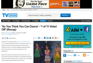 'So You Think You Can Dance' - '1 of 11 Voted Off' (Recap)