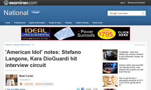 'American Idol' notes: Stefano Langone, Kara DioGuardi hit interview circuit