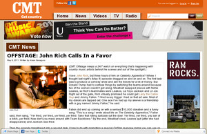OFFSTAGE: John Rich Calls In a Favor