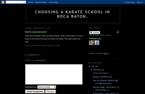 Choosing a karate school in boca raton.:  Brett Loewenstern