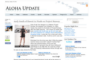 Andy South of Hawaii in Finals on Project Runway