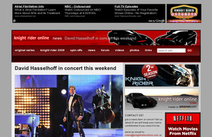 David Hasselhoff in concert this weekend - news . knight rider online