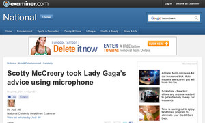 Scotty McCreery took Lady Gaga's advice using microphone