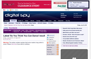 Latest 'So You Think You Can Dance' result