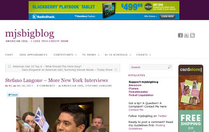 Stefano Langone - More New York Interviews | mjsbigblog