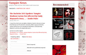 Vampire News &#187; Blog Archive &#187;  The Bachelor 2011 Spoilers: Vampire  ...