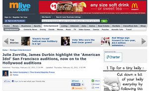 Julie Zorrilla, James Durbin highlight the 'American Idol' San Francisco ... - The Grand Rapids Press