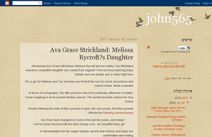 Ava Grace Strickland:  Melissa Rycroft?s Daughter