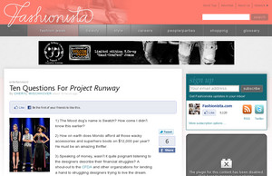 Ten Questions For Project Runway