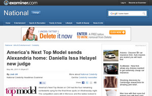 America's Next Top Model sends Alexandria home: Daniella Issa Helayel new judge
