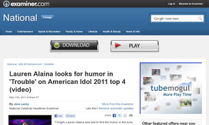 Lauren Alaina looks for humor in 'Trouble' on American Idol 2011 top 4 (video)