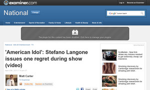 'American Idol': Stefano Langone issues one regret during show (video)